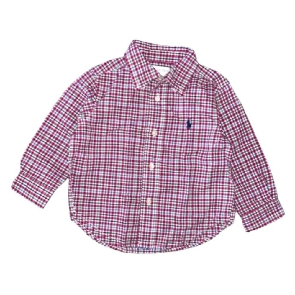 Ralph Lauren button down shirt plaid baby size